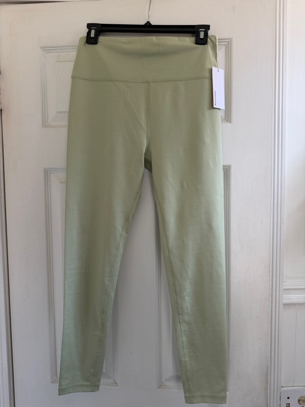 Reformation Green High-Waist Leggings, NWT